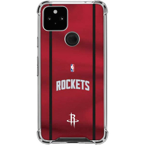 NBA Houston Rockets Jersey Google Pixel 5a 5G Clear Case